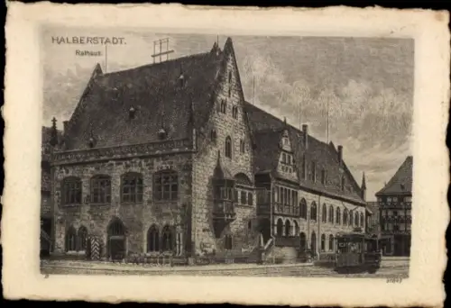Ak Halberstadt am Harz, Rathaus