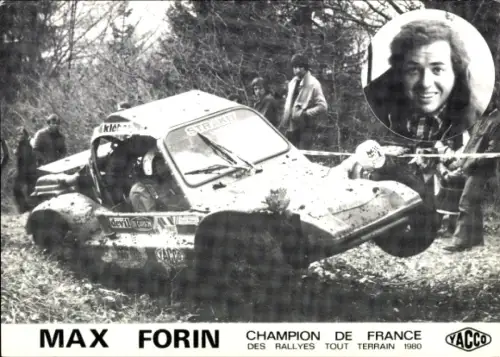 CPA Max Forin, Champion de France des Rallyes tout Terrain 1980