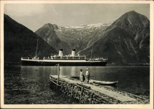 Ak Dampfschiff der HSDG, Nordlandreise