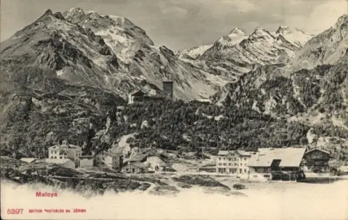 Ak Maloja Kanton Graubünden, Gesamtansicht