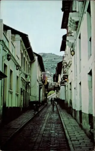 Ak Quito Ecuador, Kolonialstraße