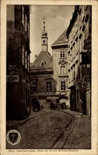 Ak Wien, Schönlaterngasse, Blick auf die St. Bernhardskapelle