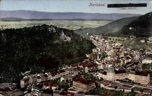 Ak Karlovy Vary Karlsbad Stadt, Gesamtansicht