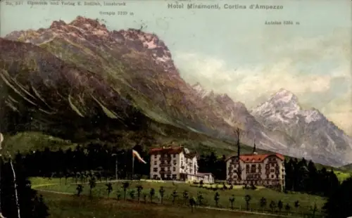 Ak Cortina d'Ampezzo Veneto, Hotel Miramonti