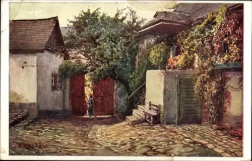 Künstler Ak Wachsmann, Wien, Nußdorf, Welserhof