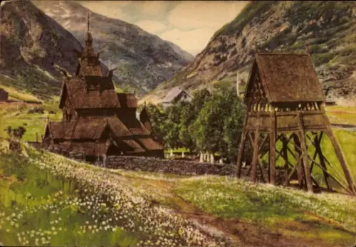 Ak Borgund Norwegen, Stabkirche