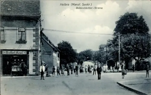 Ak Helbra, Bolzeschächter Straße, Geschäft R. Kegel