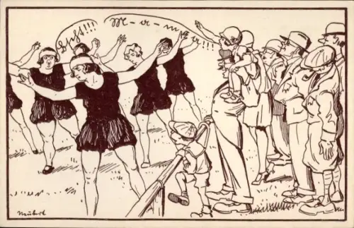 Künstler Ak Chemnitz Sachsen, 5. Landes Turnfest der sächsischen Turnerschaft 1930, Turnerinnen 