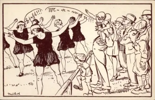 Künstler Ak Chemnitz Sachsen, 5. Landes Turnfest der sächsischen Turnerschaft 1930, Turnerinnen 