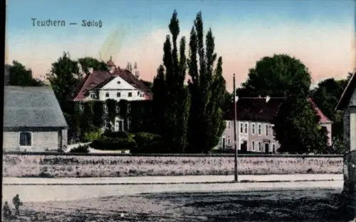 Ak Teuchern im Burgenlandkreis, Schloss