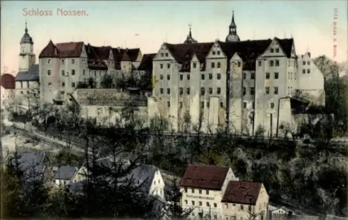 Ak Nossen Landkreis Meißen, Blick auf das Schloss, Hermann Marx Maler