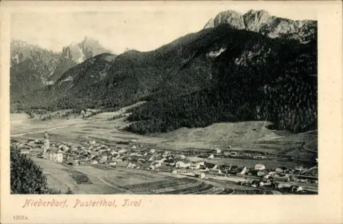 Ak Niederdorf im Pustertal Südtirol, Gesamtansicht