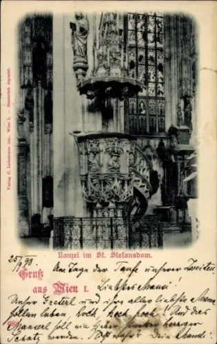 Ak Wien 1 Innere Stadt, Stephansdom, Kanzel