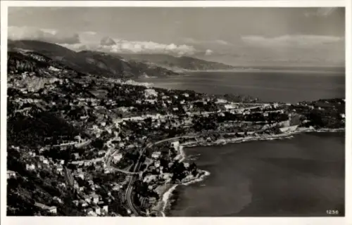 Ak Roquebrune Cap Martin Alpes-Maritimes, Gesamtansicht, Riviera Côte d'Azur