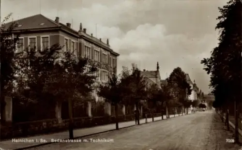 Ak Hainichen in Sachsen, Sedanstraße, Technikum