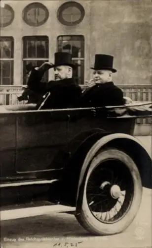 Ak Einzug des Reichspräsidenten von Hindenburg