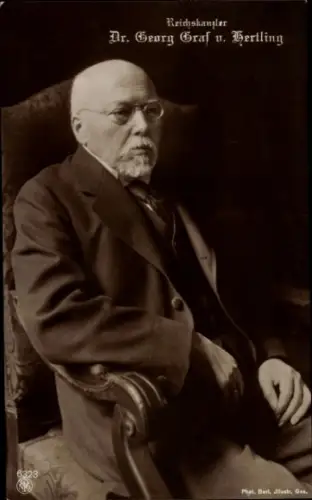 Ak Reichskanzler Dr. Georg Graf und Hertling, Sitzportrait, NPG 6323