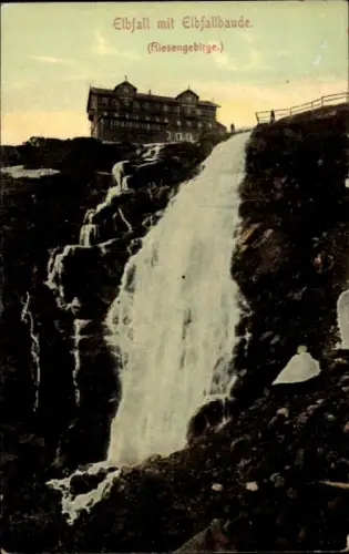 Ak Špindlerův Mlýn Spindlermühle Riesengebirge Region Königgrätz, Labská bouda, Elbfallbaude