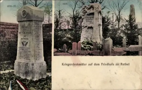 Ak Rethel Ardennes, Kriegerdenkmäler, Friedhof