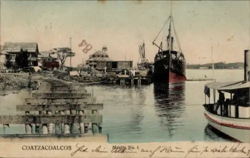 Ak Coatzacoalcos Mexico, Muelle No.1, Hafenpartie, Schiffe