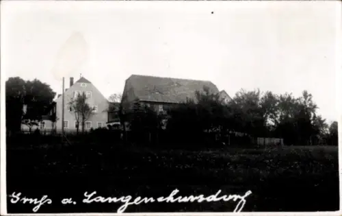 Foto Ak Langenchursdorf Callenberg in Sachsen, Teilansicht