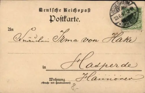Litho Rüdesheim am Rhein, Denkmal, Gesamtansicht