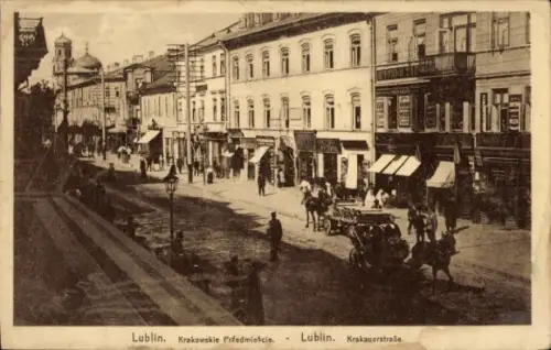 Ak Lublin Polen, Krakauer Straße