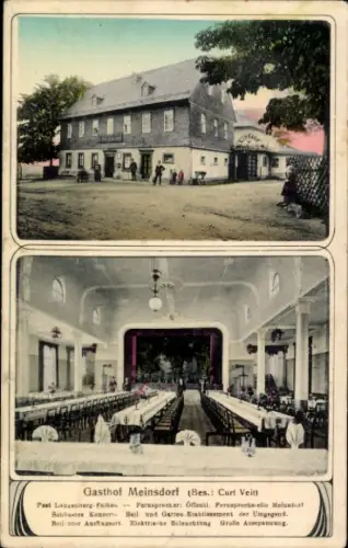 Ak Meinsdorf Callenberg in Sachsen, Gasthof Meinsdorf, Festsaal