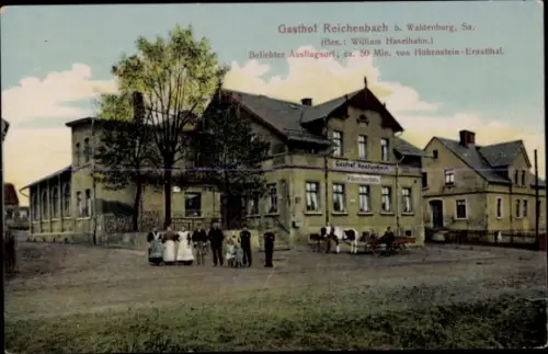 Ak Reichenbach bei Waldenburg Callenberg in Sachsen, Gasthof Reichenbach bei Waldenburg, William 