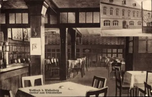 Ak Weißbach Langenweißbach im Erzgebirge, Gasthof zum Erbkretscham