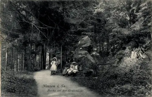 Ak Nossen in Sachsen, Spaziergang an der Grabentour