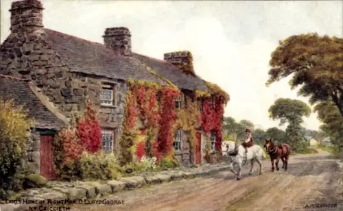 Ak Criccieth Wales, Früheres Wohnhaus von D. Lloyd George,  A. R. Quinton