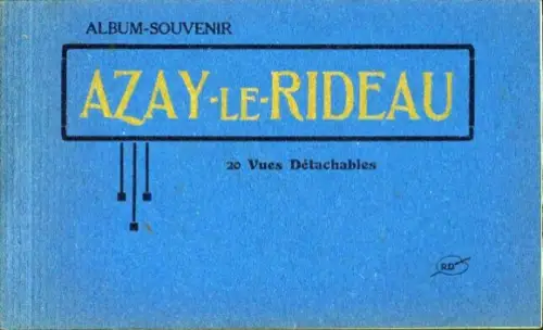 20 Ak im Umschlag Azay le Rideau Indre et Loire, SOUVENIR-ALBUM, von R. Dorange