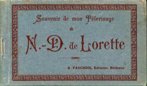 20 Ak im Umschlag Notre Dame de Lorette, Nationalfriedhof, A. Fauchois, Editeure, Betbune