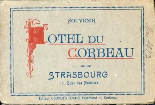 6 Ak im Umschlag Otel du Corbeau Strasbourg, von Georges Fuchs