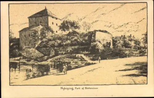 Ak Nyköping Schweden, Schlossruine
