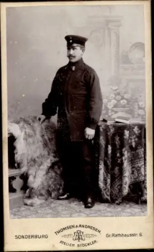 CdV Sonderburg Dänemark, Deutscher Soldat in Uniform