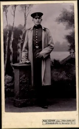 CdV Straßburg Elsass Bas Rhin, Deutscher Soldat in Uniform