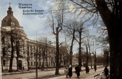 Ak Warszawa Warschau Polen, Kadettenschule