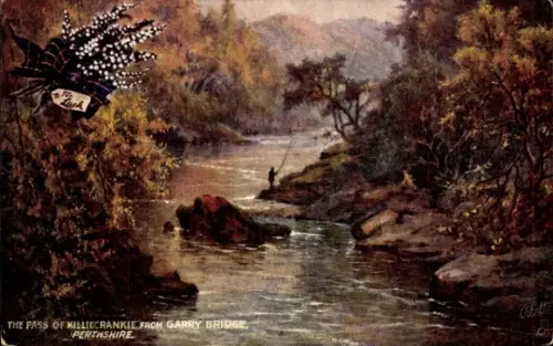 Künstler Ak Perthshire Schottland, The Pass of Killiecrankie from Garry Bridge