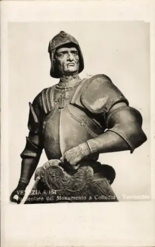 Ak Venezia Venedig Veneto, Monument, Colleoni Verrocchio