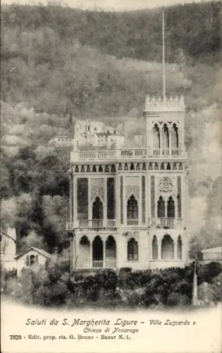Ak Santa Margherita Ligure Liguria, Villa Luscardo e Chiesa di Nosarego