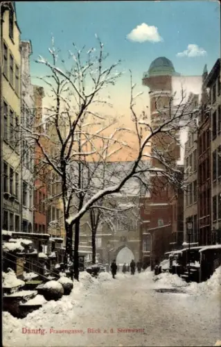 Ak Gdańsk Danzig, Frauengasse, Sternwarte