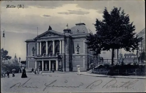 Ak Halle an der Saale, Stadttheater