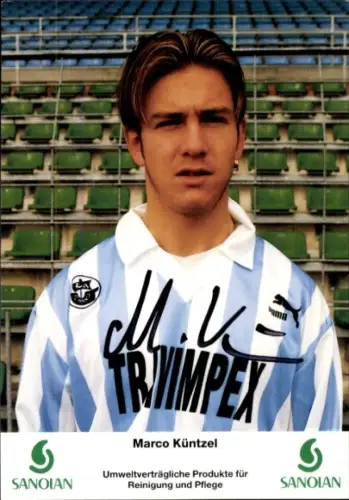 Autogrammkarte Fußballer Marco Küntzel, FC Hansa Rostock, Autogramm