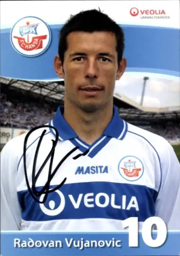 Autogrammkarte Fußballer Radovan Vujanovic, FC Hansa Rostock, Autogramm