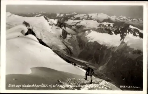 Ak Blick vom Wiesbachhorn auf Kaprunertörl und Grossvenediger