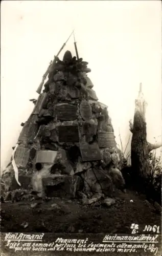 Ak Hartmannswiller Hartmannsweiler Elsass Haut Rhin, Hartmannswillerkopf, Monument