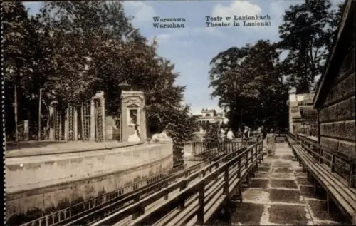 Ak Warszawa Warschau Polen, Theater in Lazienki