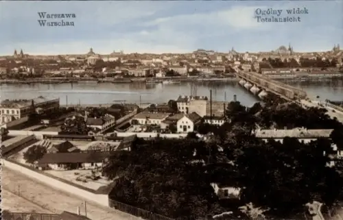 Ak Warszawa Warschau Polen, Gesamtansicht